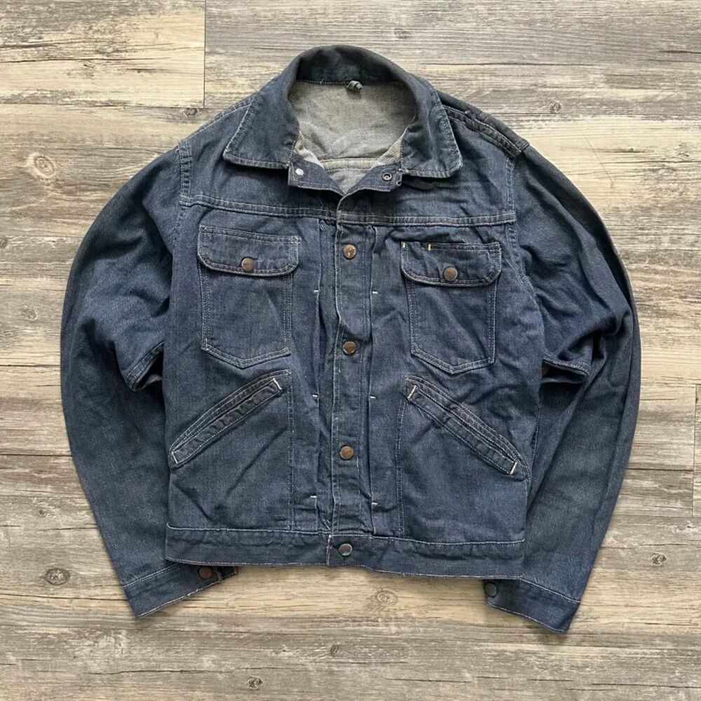 Vintage Roebucks Selvedge Denim Jacket Type 2 Style Size XS/S